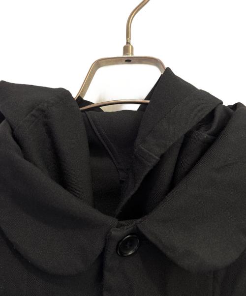 BLACK COMME des GARCONS（ブラックコムデギャルソン）BLACK COMME des GARCONS (ブラックコムデギャルソン) ポリ縮絨ドッキングジャケット ブラック サイズ:Mの古着・服飾アイテム