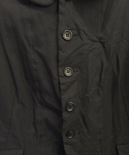 BLACK COMME des GARCONS（ブラックコムデギャルソン）BLACK COMME des GARCONS (ブラックコムデギャルソン) ポリ縮絨ドッキングジャケット ブラック サイズ:Mの古着・服飾アイテム