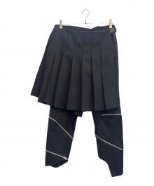 BLACK COMME des GARCONS（ブラックコムデギャルソン）の古着「スカートドッキング螺旋パンツ」｜ブラック