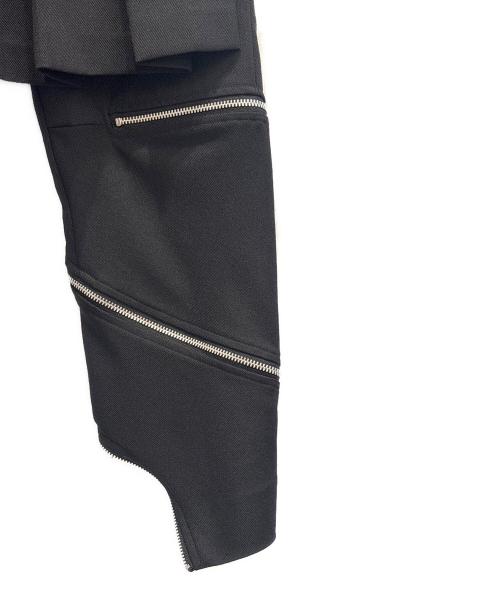 BLACK COMME des GARCONS（ブラックコムデギャルソン）BLACK COMME des GARCONS (ブラックコムデギャルソン) スカートドッキング螺旋パンツ ブラック サイズ:Sの古着・服飾アイテム