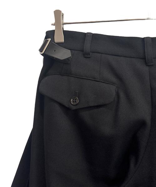BLACK COMME des GARCONS（ブラックコムデギャルソン）BLACK COMME des GARCONS (ブラックコムデギャルソン) スカートドッキング螺旋パンツ ブラック サイズ:Sの古着・服飾アイテム