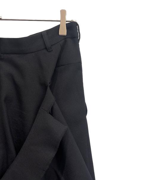 BLACK COMME des GARCONS（ブラックコムデギャルソン）BLACK COMME des GARCONS (ブラックコムデギャルソン) スカートドッキング螺旋パンツ ブラック サイズ:Sの古着・服飾アイテム