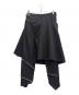 BLACK COMME des GARCONS (ブラックコムデギャルソン) スカートドッキング螺旋パンツ ブラック サイズ:S：35000円
