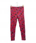 COMME des GARCONS HOMME PLUSコムデギャルソンオムプリュス）の古着「CHECKED LEGGING TROUSERS」｜レッド