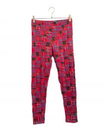 COMME des GARCONS HOMME PLUS（コムデギャルソンオムプリュス）の古着「CHECKED LEGGING TROUSERS」｜レッド