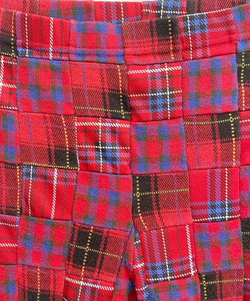 COMME des GARCONS HOMME PLUS（コムデギャルソンオムプリュス）COMME des GARCONS HOMME PLUS (コムデギャルソンオムプリュス) CHECKED LEGGING TROUSERS レッド サイズ:Sの古着・服飾アイテム