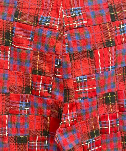 COMME des GARCONS HOMME PLUS（コムデギャルソンオムプリュス）COMME des GARCONS HOMME PLUS (コムデギャルソンオムプリュス) CHECKED LEGGING TROUSERS レッド サイズ:Sの古着・服飾アイテム