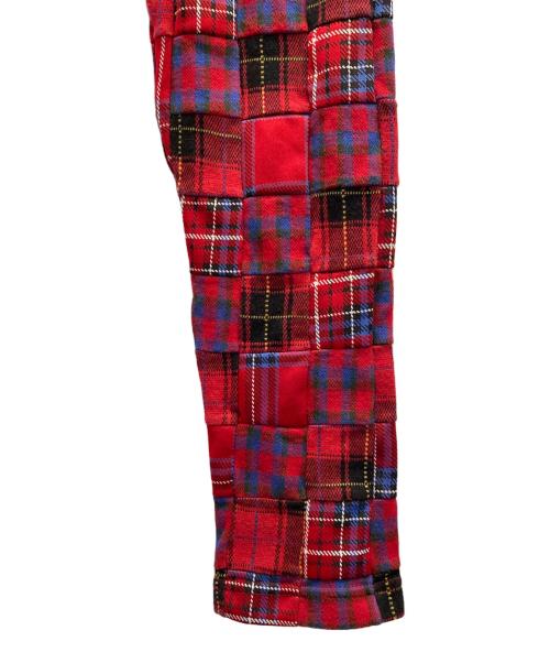 COMME des GARCONS HOMME PLUS（コムデギャルソンオムプリュス）COMME des GARCONS HOMME PLUS (コムデギャルソンオムプリュス) CHECKED LEGGING TROUSERS レッド サイズ:Sの古着・服飾アイテム