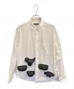 COMME des GARCONS HOMME PLUSコムデギャルソンオムプリュス）の古着「おもちゃシャツ」｜ホワイト×ブラック