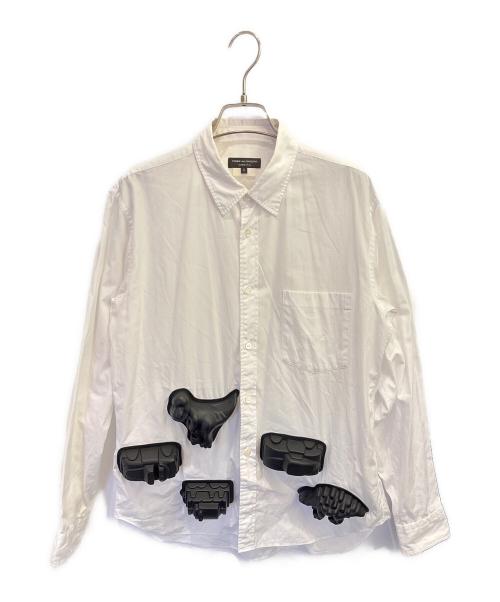 COMME des GARCONS HOMME PLUS（コムデギャルソンオムプリュス）COMME des GARCONS HOMME PLUS (コムデギャルソンオムプリュス) おもちゃシャツ ホワイト×ブラック サイズ:Sの古着・服飾アイテム