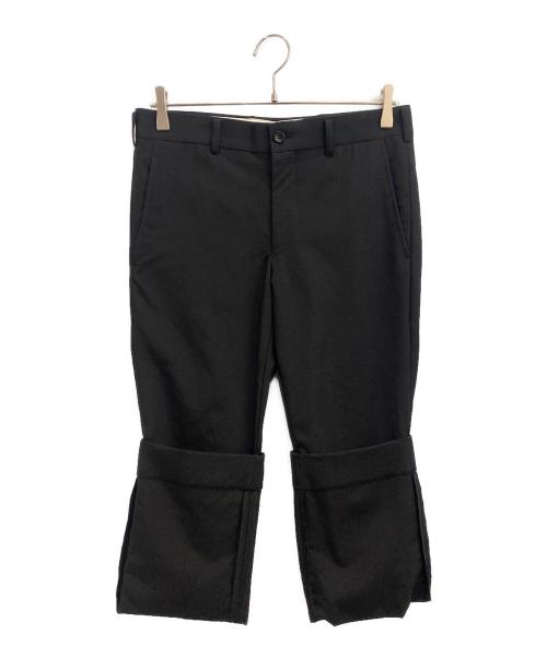 COMME des GARCONS HOMME PLUS（コムデギャルソンオムプリュス）COMME des GARCONS HOMME PLUS (コムデギャルソンオムプリュス) ウールギャバジン ロールアップスラックス ブラック サイズ:XSの古着・服飾アイテム