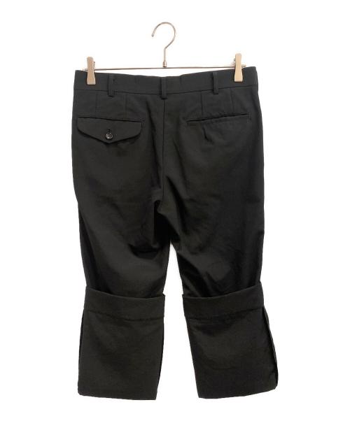 COMME des GARCONS HOMME PLUS（コムデギャルソンオムプリュス）COMME des GARCONS HOMME PLUS (コムデギャルソンオムプリュス) ウールギャバジン ロールアップスラックス ブラック サイズ:XSの古着・服飾アイテム