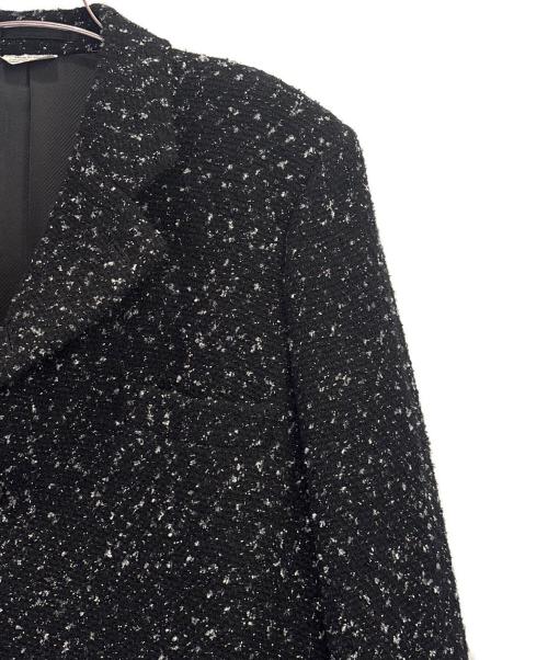 COMME des GARCONS HOMME PLUS（コムデギャルソンオムプリュス）COMME des GARCONS HOMME PLUS (コムデギャルソンオムプリュス) ジャガード捻れロングジャケット ブラック サイズ:XSの古着・服飾アイテム
