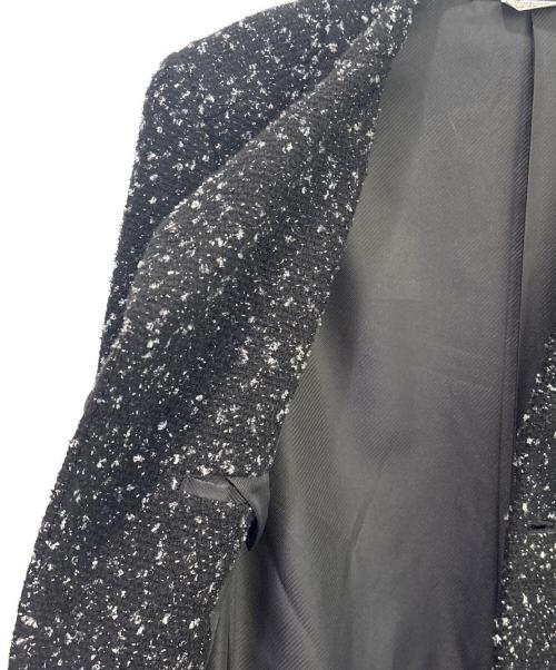 COMME des GARCONS HOMME PLUS（コムデギャルソンオムプリュス）COMME des GARCONS HOMME PLUS (コムデギャルソンオムプリュス) ジャガード捻れロングジャケット ブラック サイズ:XSの古着・服飾アイテム