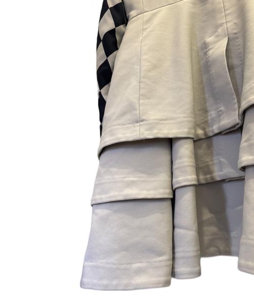 COMME des GARCONS HOMME PLUS（コムデギャルソンオムプリュス）COMME des GARCONS HOMME PLUS (コムデギャルソンオムプリュス) ハーレクインチェックポリ縮ジャケット グレー サイズ:Sの古着・服飾アイテム