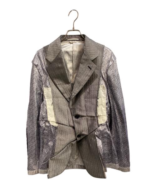 COMME des GARCONS HOMME PLUS（コムデギャルソンオムプリュス）COMME des GARCONS HOMME PLUS (コムデギャルソンオムプリュス) メタルアウトロー2B再構築ジャケット シルバー サイズ:Sの古着・服飾アイテム