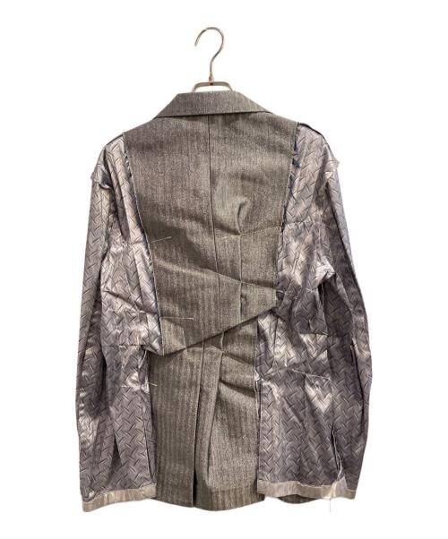 COMME des GARCONS HOMME PLUS（コムデギャルソンオムプリュス）COMME des GARCONS HOMME PLUS (コムデギャルソンオムプリュス) メタルアウトロー2B再構築ジャケット シルバー サイズ:Sの古着・服飾アイテム