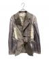 COMME des GARCONS HOMME PLUS（コムデギャルソンオムプリュス）の古着「メタルアウトロー2B再構築ジャケット」｜シルバー