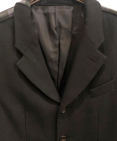 COMME des GARCONS HOMME PLUS（コムデギャルソンオムプリュス）COMME des GARCONS HOMME PLUS (コムデギャルソンオムプリュス) ドッキング4Bジャケット ブラック×パープル サイズ:Sの古着・服飾アイテム