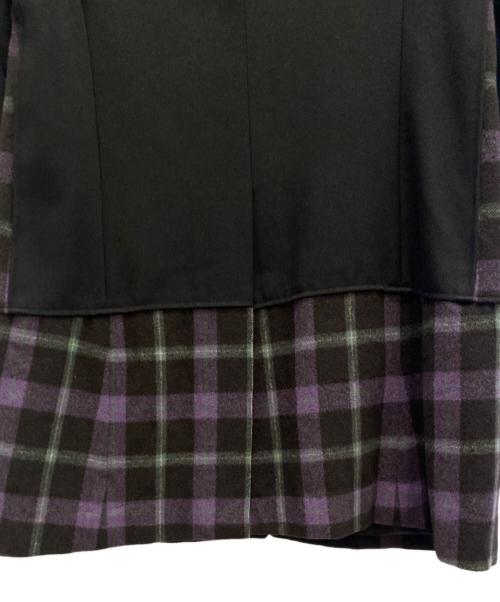 COMME des GARCONS HOMME PLUS（コムデギャルソンオムプリュス）COMME des GARCONS HOMME PLUS (コムデギャルソンオムプリュス) ドッキング4Bジャケット ブラック×パープル サイズ:Sの古着・服飾アイテム
