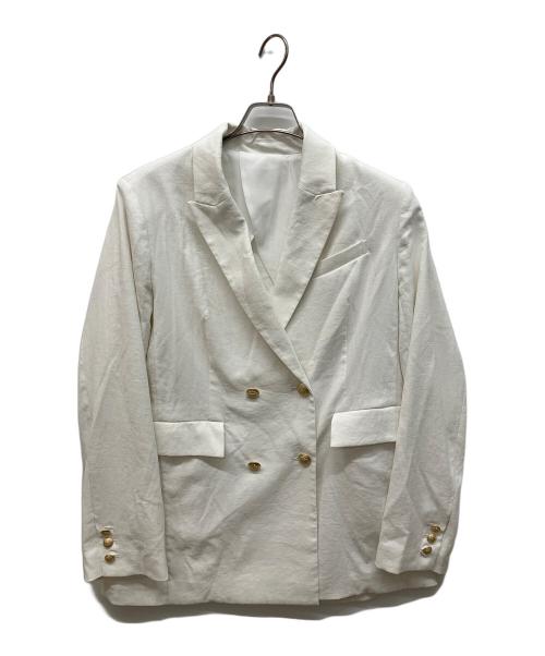 LOUNIE（ルーニー）LOUNIE (ルーニー) ダブルブレストジャケット ホワイト サイズ:40の古着・服飾アイテム