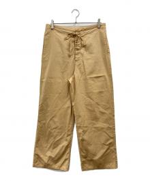 AURALEE（オーラリー）の古着「WASHED FINX TWILL EASY WIDE PANTS」｜ベージュ