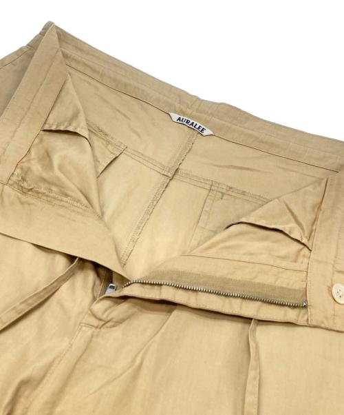 AURALEE（オーラリー）AURALEE (オーラリー) WASHED FINX TWILL EASY WIDE PANTS ベージュ サイズ:1の古着・服飾アイテム
