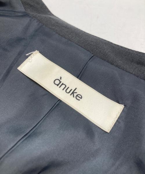 anuke（アンヌーク）anuke (アンヌーク) Collarless Over Jacket グレー サイズ:36の古着・服飾アイテム