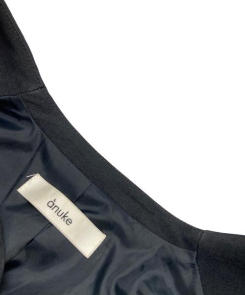 anuke（アンヌーク）anuke (アンヌーク) Collarless Over Jacket グレー サイズ:36の古着・服飾アイテム