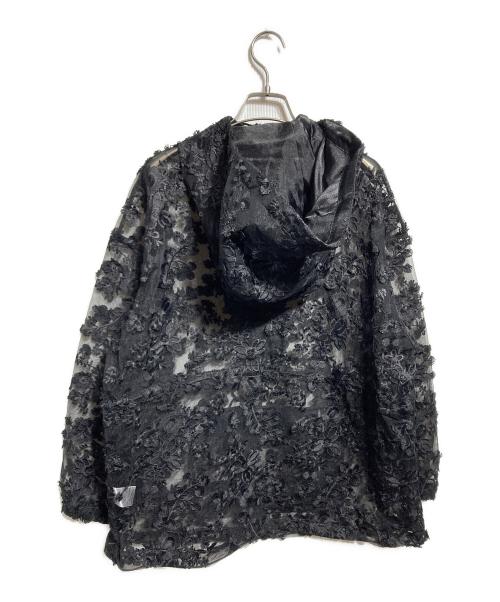 LAYAS（レイヤーズ）LAYAS (レイヤーズ) LACE JQD FOODIE/レースジャカードフーディー ブラック サイズ:Fの古着・服飾アイテム