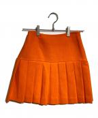 MIU MIUミュウミュウ）の古着「フレアプリーツミニスカート/Flared pleated mini skirt」｜オレンジ