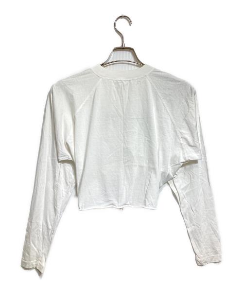 MIU MIU（ミュウミュウ）MIU MIU (ミュウミュウ) スリットロングスリーブTシャツ/Slit Long-Sleeve T-Shirt ホワイト サイズ:XSの古着・服飾アイテム