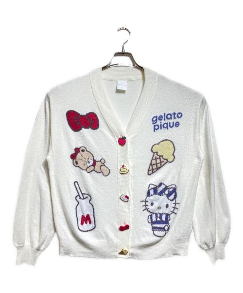 gelato pique（ジェラートピケ）gelato pique (ジェラートピケ) Sanrio (ハローキティ) カーディガン/cardigan オフホワイト サイズ:Fの古着・服飾アイテム