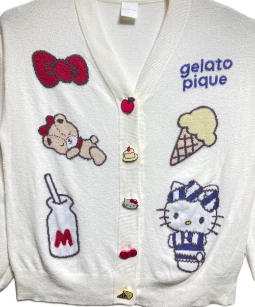 gelato pique（ジェラートピケ）gelato pique (ジェラートピケ) Sanrio (ハローキティ) カーディガン/cardigan オフホワイト サイズ:Fの古着・服飾アイテム