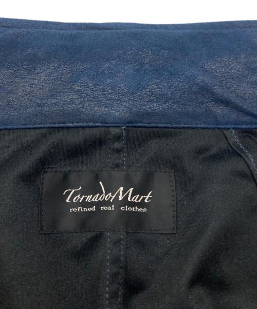 TORNADO MART（トルネードマート）TORNADO MART (トルネードマート) ラスターコーティングライダースジャケット/Luster-Coated Biker Jacket ネイビー サイズ:Mの古着・服飾アイテム