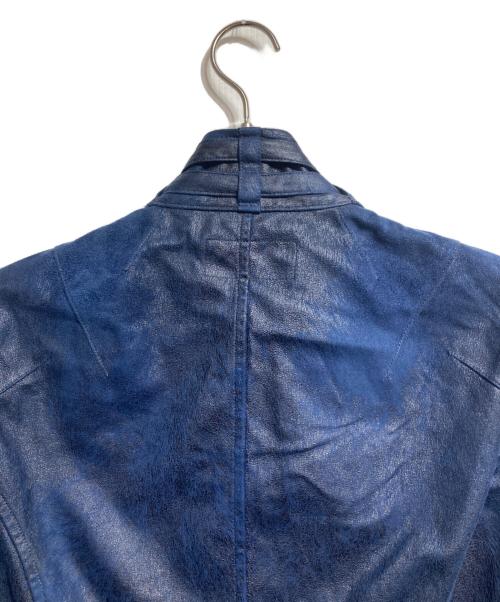 TORNADO MART（トルネードマート）TORNADO MART (トルネードマート) ラスターコーティングライダースジャケット/Luster-Coated Biker Jacket ネイビー サイズ:Mの古着・服飾アイテム