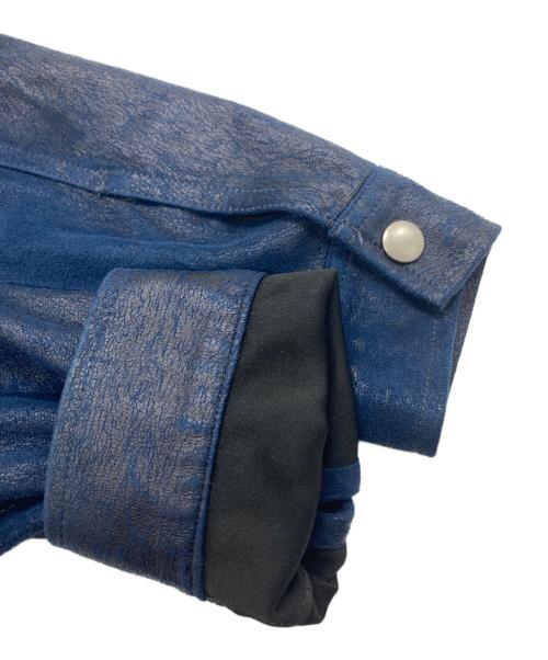 TORNADO MART（トルネードマート）TORNADO MART (トルネードマート) ラスターコーティングライダースジャケット/Luster-Coated Biker Jacket ネイビー サイズ:Mの古着・服飾アイテム
