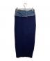 sacai (サカイ) デニムドッキングタイトニットスカート/Denim-Combo Fitted Knit Skirt ネイビー サイズ:０：12000円