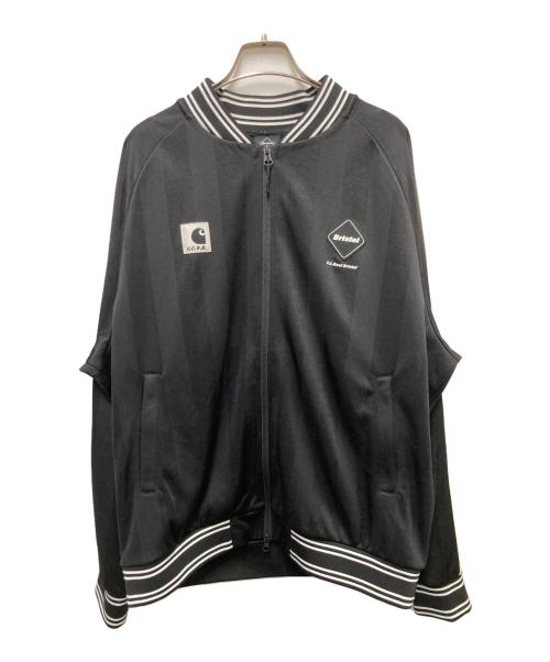 F.C.R.B.（エフシーレアルブリストル）F.C.R.B. (エフシーレアルブリストル) Carhartt WIP (カーハート ワーク イン プログレス) VARSITY TRACK JACKET ブラック×アイボリー サイズ:Mの古着・服飾アイテム