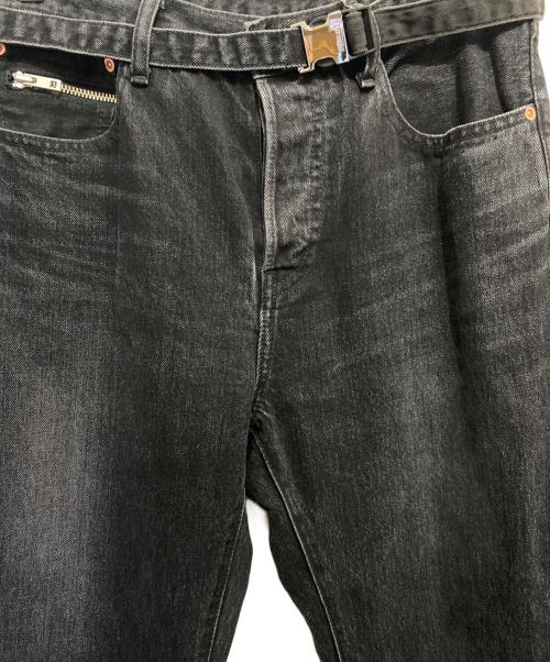 sacai（サカイ）sacai (サカイ) Straight Denim ブラック サイズ:2の古着・服飾アイテム