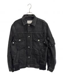 sacai（サカイ）の古着「Denim x Nylon Twill Jacket」｜ブラック