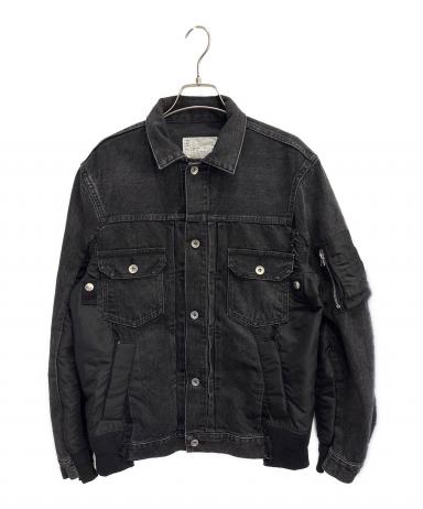 中古・古着通販】sacai (サカイ) Denim x Nylon Twill Jacket ブラック