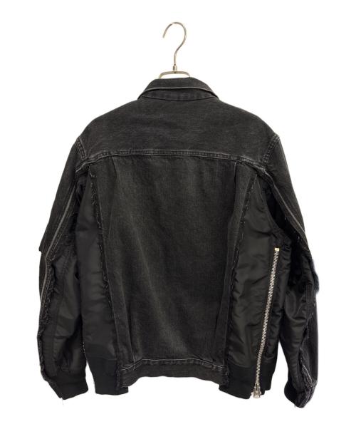 sacai（サカイ）sacai (サカイ) Denim x Nylon Twill Jacket ブラック サイズ:1の古着・服飾アイテム