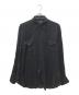 MAATEE&SONS（マーティーアンドサンズ）の古着「WORK SHIRTS SILK/RAYON」｜ブラック