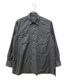 MAATEE&SONS（マーティーアンドサンズ）の古着「ウール WORK SHIRT」｜グレー