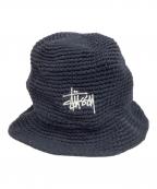 stussyステューシー）の古着「BASIC KNIT BUCKET HAT」｜ブラック