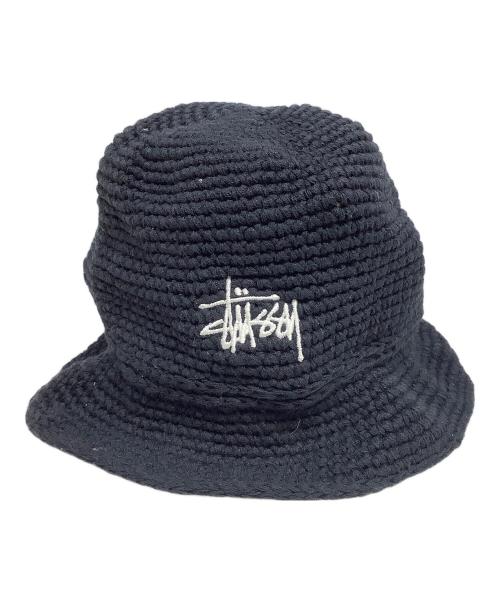 stussy（ステューシー）stussy (ステューシー) BASIC KNIT BUCKET HAT ブラック サイズ:L/XL（59cm）の古着・服飾アイテム