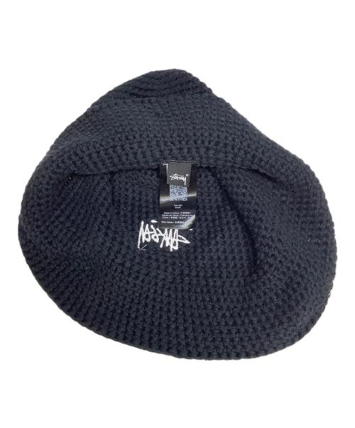 stussy（ステューシー）stussy (ステューシー) BASIC KNIT BUCKET HAT ブラック サイズ:L/XL（59cm）の古着・服飾アイテム