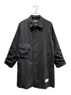 NEIGHBORHOODネイバーフッド）の古着「GC CHECK BALCOLLAR COAT」｜ブラック×グレー