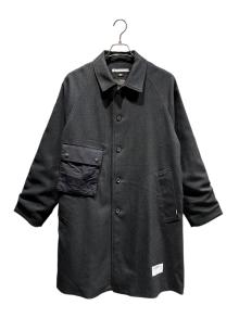 NEIGHBORHOOD（ネイバーフッド）の古着「GC CHECK BALCOLLAR COAT」｜ブラック×グレー